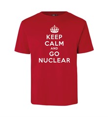 T-shirt ( Rød ) Keep Calm And Go Nuclear